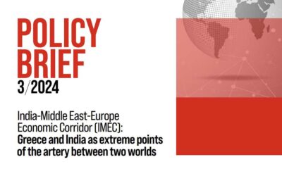 India-Middle East-Europe  Economic Corridor (IMEC):  Greece and India as extreme points  of the artery between two worlds